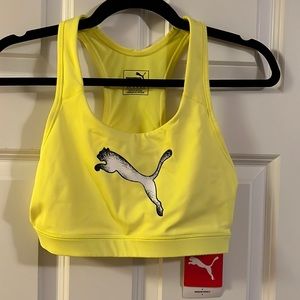 Puma bright yellow sports bra
